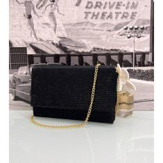 Imagem de Bolsa Feminino Carteira Bolsinha de Mão com Corrente Transversal e Ombro Brilhosa Glitter para Festa Casamento Presente