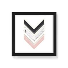 Imagem de Arte Maníacos Quadro Decorativo Setas Para Baixo Verde - 50x50cm (Moldura em laca )