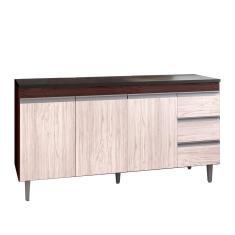 Imagem de Balcão de Pia 3 Portas Andréia 160 cm Castanho Avelã 1827 ajl Móveis