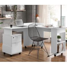 Imagem de Conjunto Escrivaninha Alessa 2 Gavetas - Lukaliam