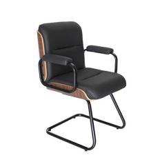 Imagem de Cadeira Eames Diretor Fixa Linha Capa em Madeira Preto