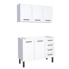 Imagem de Cozinha Completa Gabinete Para Pia 120 E Armário Aéreo Juno/Apolo 4 Ga