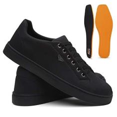 Imagem de Tenis Masculino Confortável em lona têxtil LL0271 preto Cor:Preto;Tamanho:44;Genero:Masculino