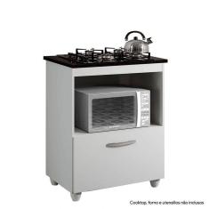 Imagem de Balcão Para Cooktop De 4 Bocas 1 Porta Basculante Branco
