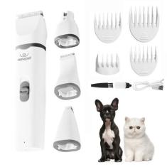 Imagem de Máquina de Tosa Pet Tosador Sem Fio Aparador Cães Cachorros Gatos Kit 