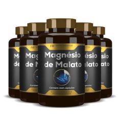Imagem de 5x magnésio de malato premium 240caps hf suplementos - HF SUPLEMENTS
