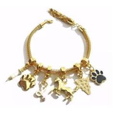 Imagem de Pulseira Profissão Veterinária Folheada A Ouro 18k