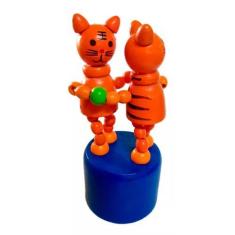 Imagem de Brinquedo Pedagógico Educativo Em Madeira Fantoche Animais - Perna Mol