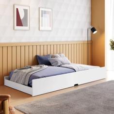 Imagem de Cama Auxiliar Solteiro 188,6x93x23,5 Cm Luna Branco