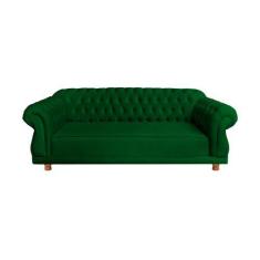 Imagem de Sofá Chesterfield Capitone Elisabeth Suede Verde Bandeira 2,00cm - Nov