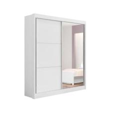 Imagem de Guarda Roupa 2 Portas De Correr Com Espelho 3 Gavetas Atenas D`doro Branco