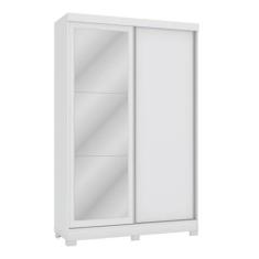 Imagem de Guarda-roupa Solteiro Kappesberg 2 Portas com Espelho Branco