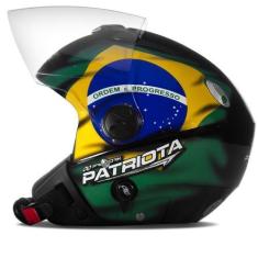 Imagem de Capacete Moto Aberto New Atomic Patriota Viseira Dupla - Pro Tork, 60,