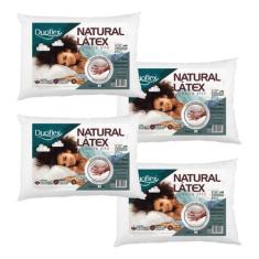 Imagem de Kit de 4 Travesseiros Natural Látex 18cm de Altura - Duoflex