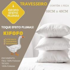 Imagem de Kit 2 Travesseiros Kifofo Efeito Plumas Fibra Siliconizada - Vilela En