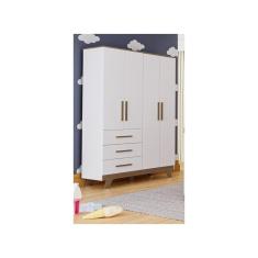 Imagem de Guarda Roupa Retrô Moveis Peroba Infantil 04 portas mdf lisa