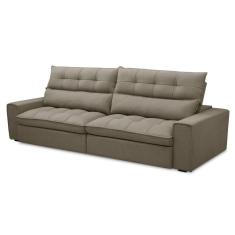 Imagem de Sofá Retrátil Reclinável 4 Lugares 290cm Damy F05 Veludo Marrom