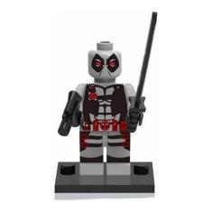 Imagem de Boneco Blocos De Montar Deadpool Traje Cinza - Mega Block Toys