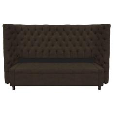 Imagem de Kit Cabeceira e Calçadeira Baú Queen Everest P02 160cm Para Cama Box Corano Marrom