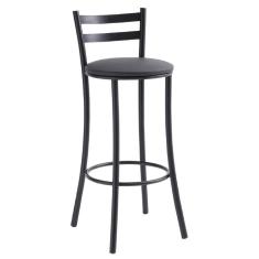 Imagem de Banqueta Alta com Encosto Fixo Bistrô Preto