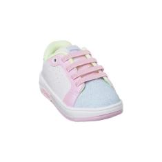Imagem de Tênis Infantil Feminino Ortopé Bliss Calce Fácil com Glitter Rosa-Feminino