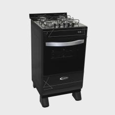 Imagem de Fogão a Gás Veritá 4 Bocas Acendimento Automatico Mesa de Vidro Preto