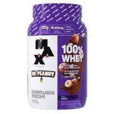 Imagem de 100% Whey Max Titanium x Dr. Peanut (900g), Sabor Avelã