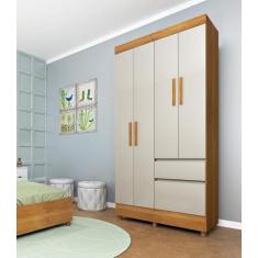 Imagem de Guarda Roupa Infantil 4 Portas E 2 Gavetas Oregon - Tcil Móveis