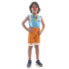 Imagem de Fantasia Palhaço Infantil Curto Macacão - Circo Completo - Sulamerican