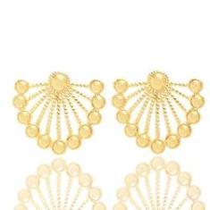 Imagem de Brinco Com Detalhes Folheado A Ouro 18k