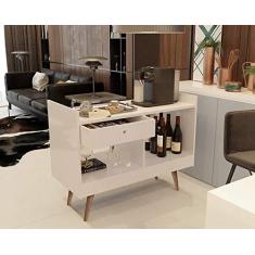 Imagem de Aparador Estilo Buffet 2 Ambientes Retrô Duda cor Perola - Comprar Moveis Em Casa