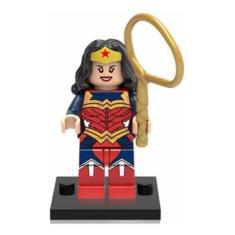 Imagem de Boneco Blocos Montar Mulher Maravilha Liga Da Justiça Antiga - Mega Bl