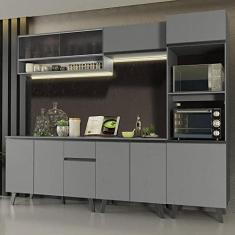 Imagem de Armário de Cozinha Completa 260cm Cinza Nice Madesa 07