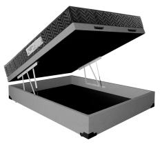 Imagem de Cama Box Baú Casal Colchão Prime Gold D33 Paropas + Box Suede 61x138x188 Cinza