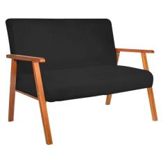 Imagem de Namoradeira Decorativa Bally Veludo Preto - WD Decor