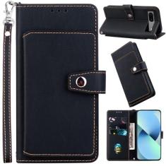 Imagem de Kitzomi Capa carteira para Google Pixel 7 5G (2022) com suporte para cartão e suporte dobrável, capa de couro PU + botão de pressão magnético interno de TPU com cordão de pulso para Pixel 7 (6,3