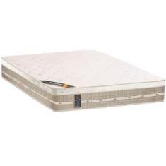 Imagem de Colchão Queen Castor Premium com Euro Pillow e Molas Tecnopedic System 30x158x198 cm - Branco/Bege