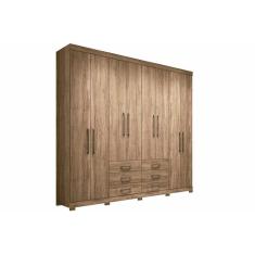Imagem de Guarda Roupa Casal 8 Portas E 6 Gavetas C/ Pés Master 8.6 Atacama - Santos Andirá
