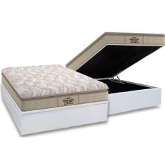 Imagem de Cama Box Baú Casal: Colchão D33 - Ag65 Guarda Costas Pillow + Base Crc Courano White(138x188)