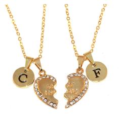 Imagem de Colar Pra Sempre Amigas Best Friends Inicial Folheado 18k
