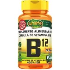 Imagem de Vitamina B12 Cianocobalamina 450mg 60 Vegan Caps Unilife