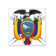 Imagem de Decalque brilhante de ejo de cerâmica com emblema nacional Quito Ecuador
