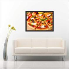 Imagem de Quadro Decorativo Pizza Pizzaria Gourmet Restaurantes Decorações Com M