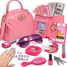 Imagem de Bolsa WESAYEE Little Girls com acessórios de 3 a 6 anos rosa