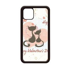 Imagem de Capa Black Cats Happy Valentine's Day para iPhone 12 Pro Max para Apple Mini Mobile Case Shell