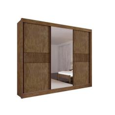 Imagem de Guarda Roupa Casal Com Espelho 3 Portas 6 Gavetas 100% Mdf Los Angeles