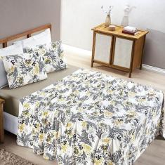 Imagem de Jogo De Lençol Solteiro Quality Malha 100% Algodão Estampado 3 Peças -