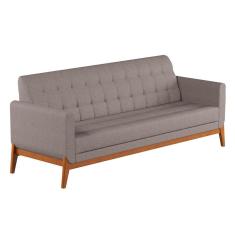 Imagem de Sofá 3 Lugares Brooks Linho Cinza e Amêndoa 200 cm