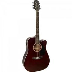 Imagem de Violão Giannini Elétrico Folk Aço Gf-1D Translucent Darkwine