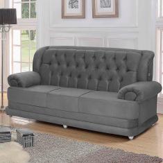 Imagem de Sofá Finlândia 3 Lugares Pluma Cinza